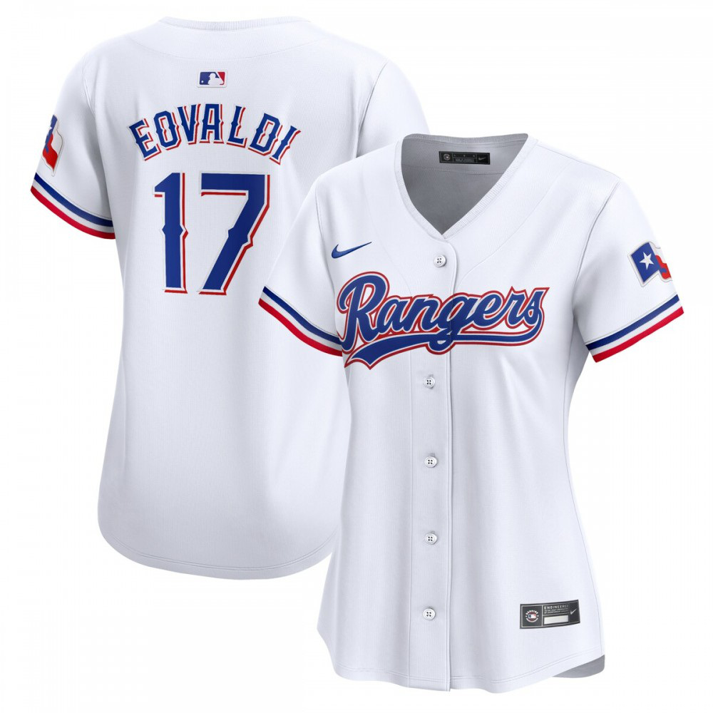 Nathan Eovaldi Texas Rangers Women's Home Limited Player Jersey - White-Pro Kit Vault | Brand New 26/27 Sports Jerseys